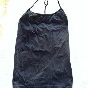 Nikibiki Niki Biki Black Halter Neck seamless tank OS one size